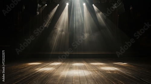 Captivating Stage with Intense Lighting and Smoke Effects © Breezze