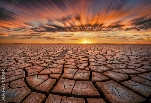 cracked earth in the desert