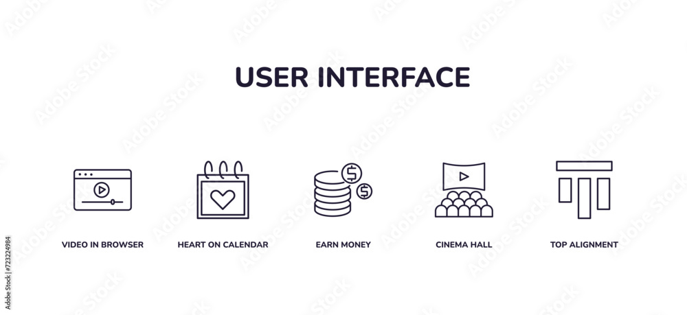 Editable Outline Icons Set Thin Line Icons From User Interface