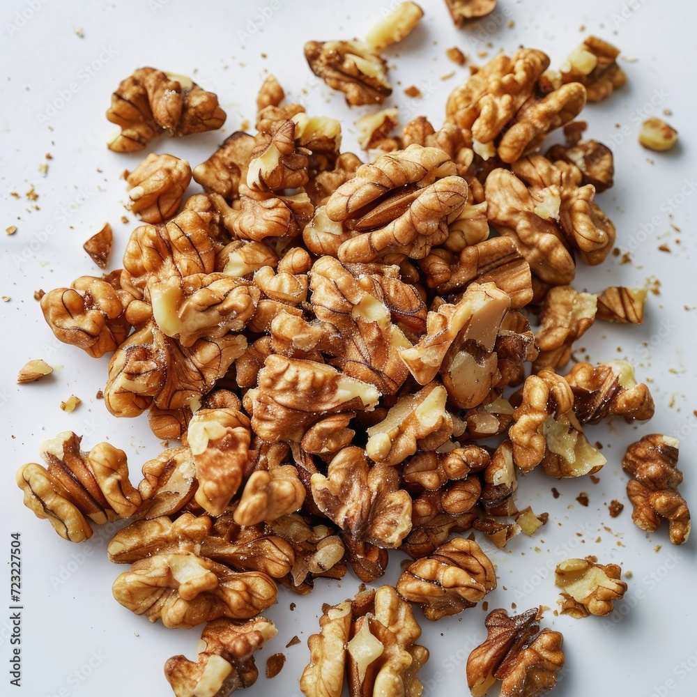 walnut on a white background, walnut halves, walnut on a white background, walnut halves,