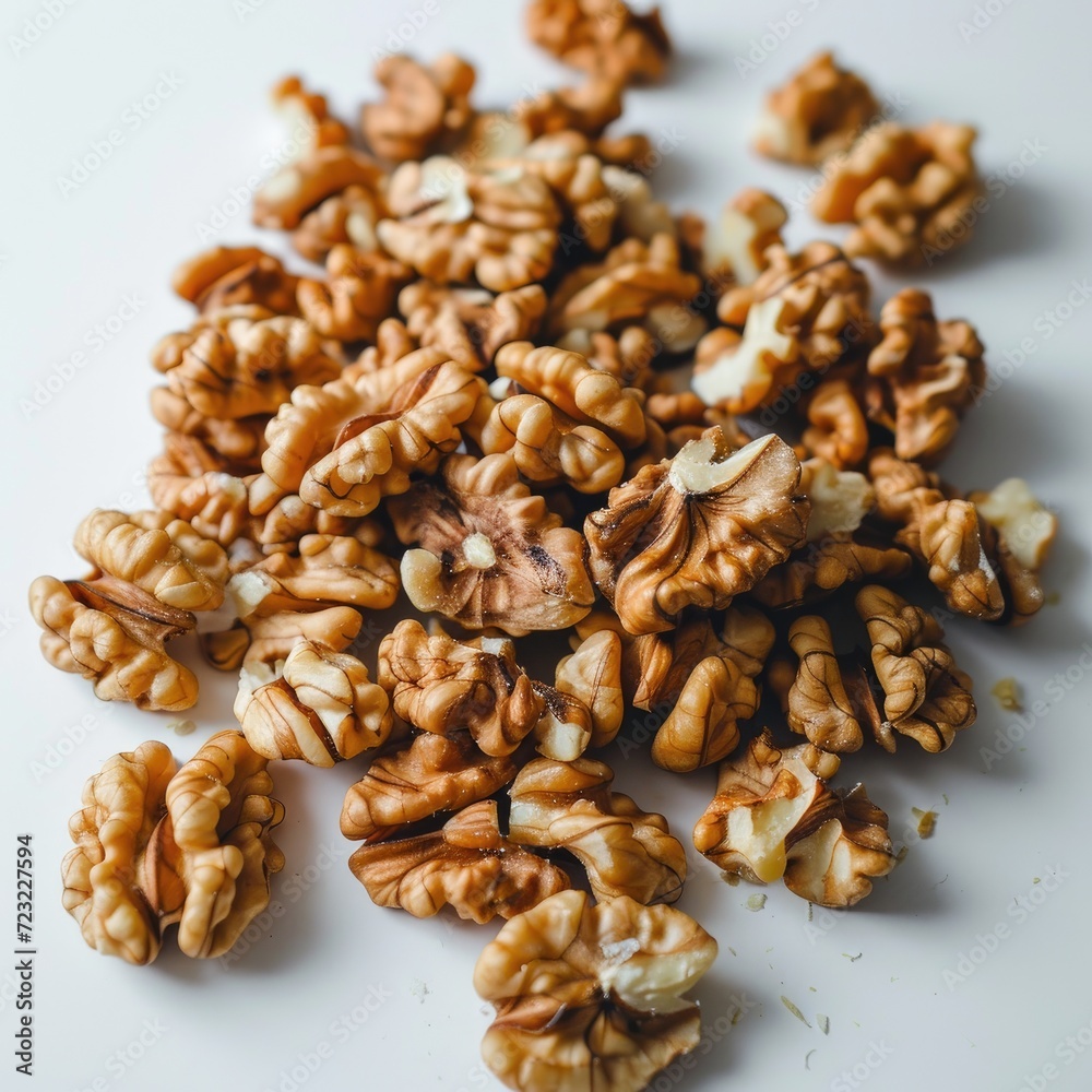 walnut on a white background, walnut halves, walnut on a white background, walnut halves,