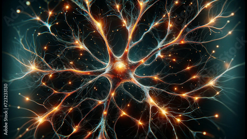 Glowing Neuron Network photo