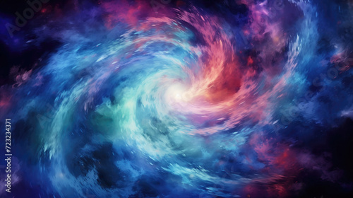 Colorful cosmic spiral spectrum design