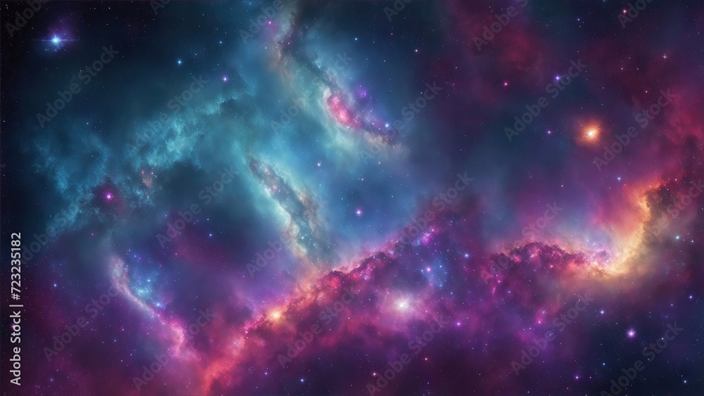 Colorful space galaxy cloud nebula. Supernova background wallpaper