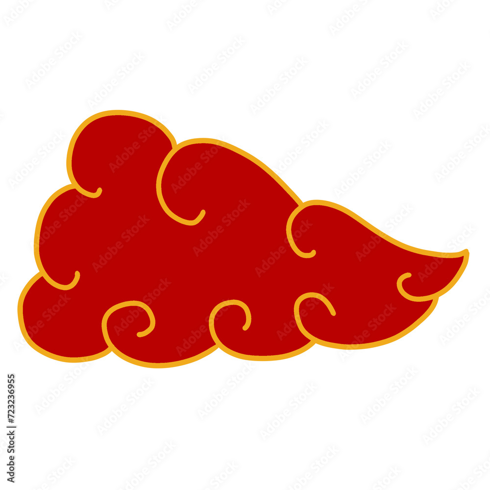 Chinese New Year Red Cloud. Lunar New Year. Illustration of a Red Cloud. Happy New Year Chinese New Year Red Cloud. Lunar New Year. Illustration of a Red Cloud. Happy New Year