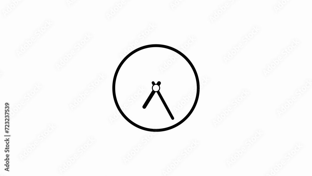 Analog wall clock icon illustration background Analog wall clock icon illustration background