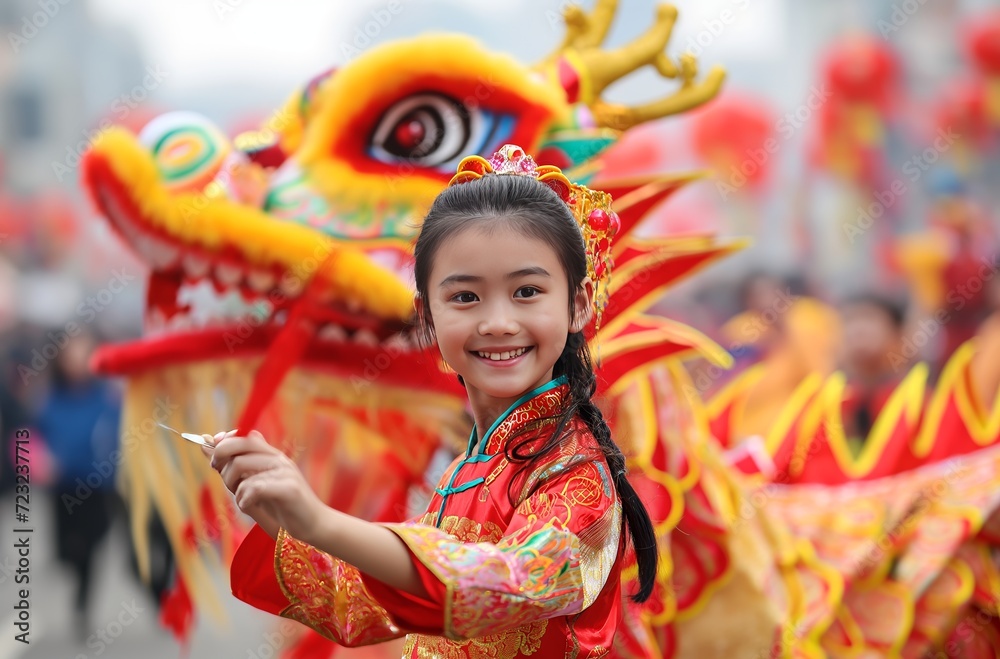 Joyful Celebration: Chinese New Year Dragon Dance Joyful Celebration: Chinese New Year Dragon Dance