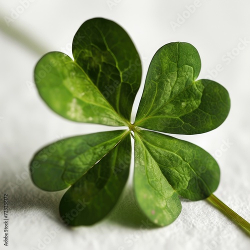 Four Leaf Clover on gray background