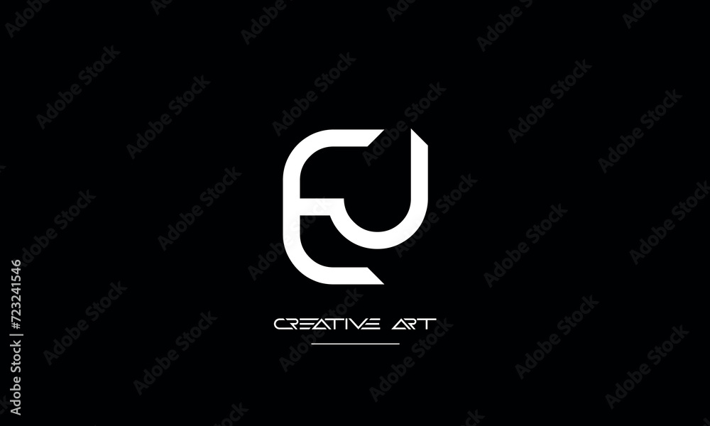 EJ, JE, E, J abstract letters logo monogram EJ, JE, E, J abstract letters logo monogram