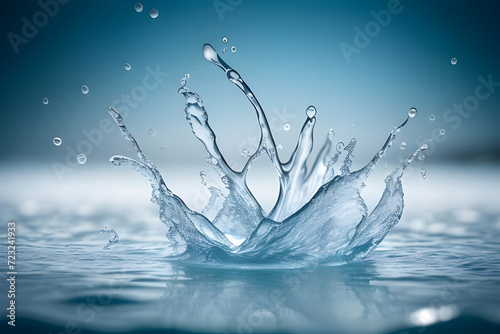 A splash of water frozen in mid-air