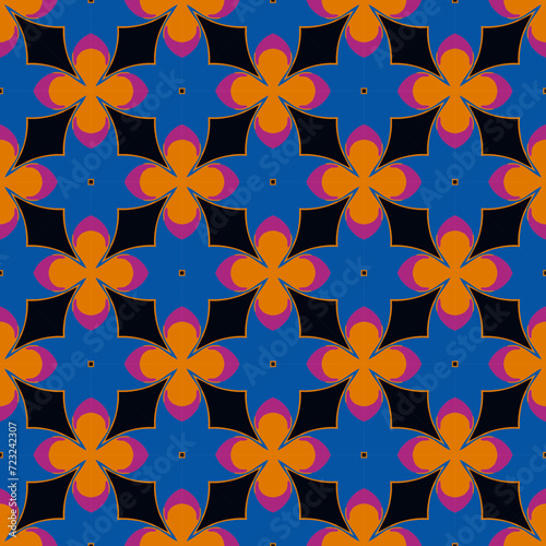 floral simple abstract batik textile © Haikal Vector