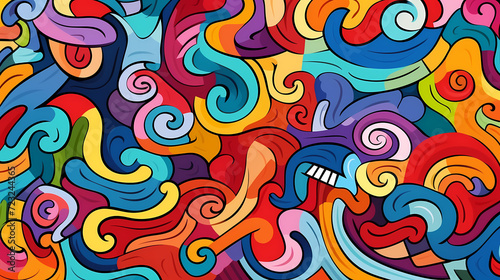 Abstract seamless doodle background, artistic background