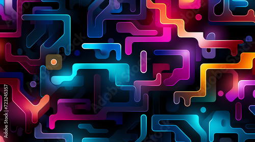 Abstract seamless doodle background, artistic background