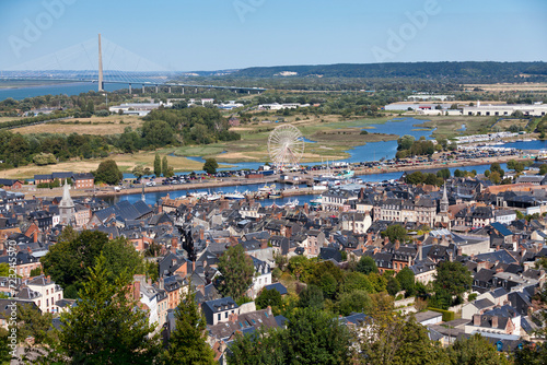 Aerial view of the city of Honfleur