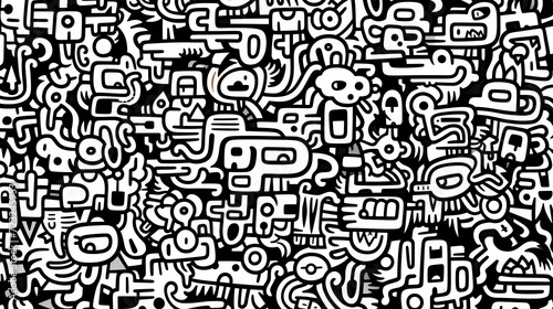 Abstract seamless doodle background  artistic background