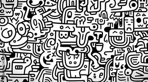 Abstract seamless doodle background, artistic background