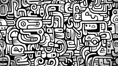 Abstract seamless doodle background, artistic background