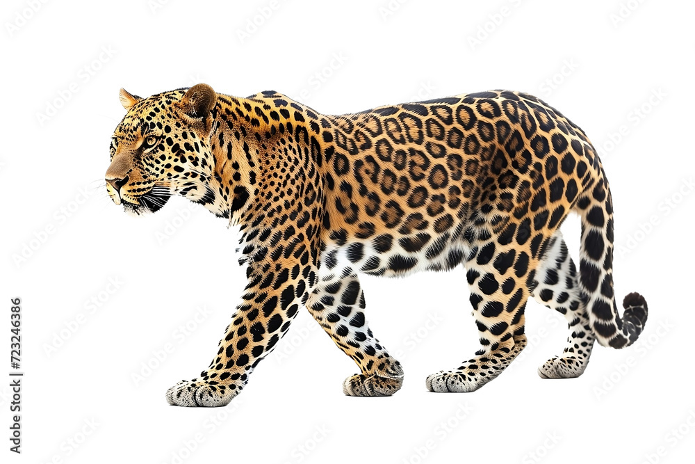 Naklejka premium Leopardo aislado