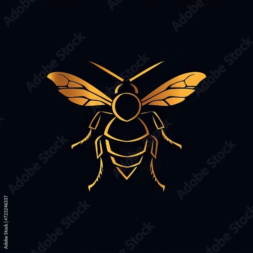 wild wasp logo minimalistic vector style   © Alexander Beker