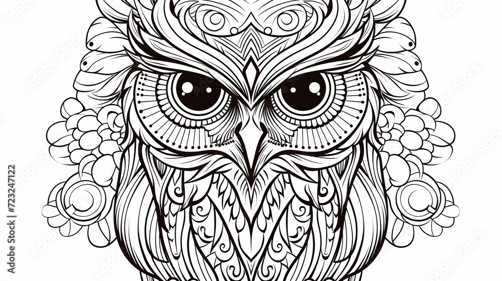 black and white engrave isolated owl black and white engrave isolated owl