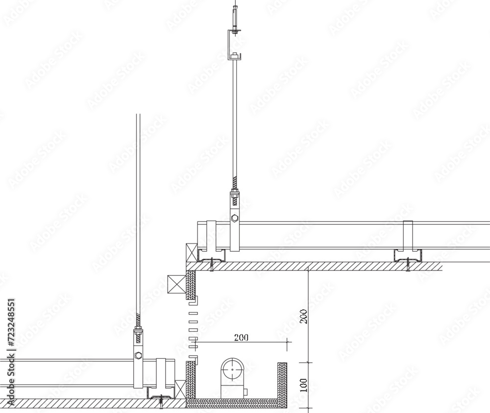 Vector sketch illustration of architectural design details for installing ceiling ornaments Vector sketch illustration of architectural design details for installing ceiling ornaments