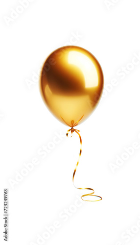 yellow birthday balloon isolated