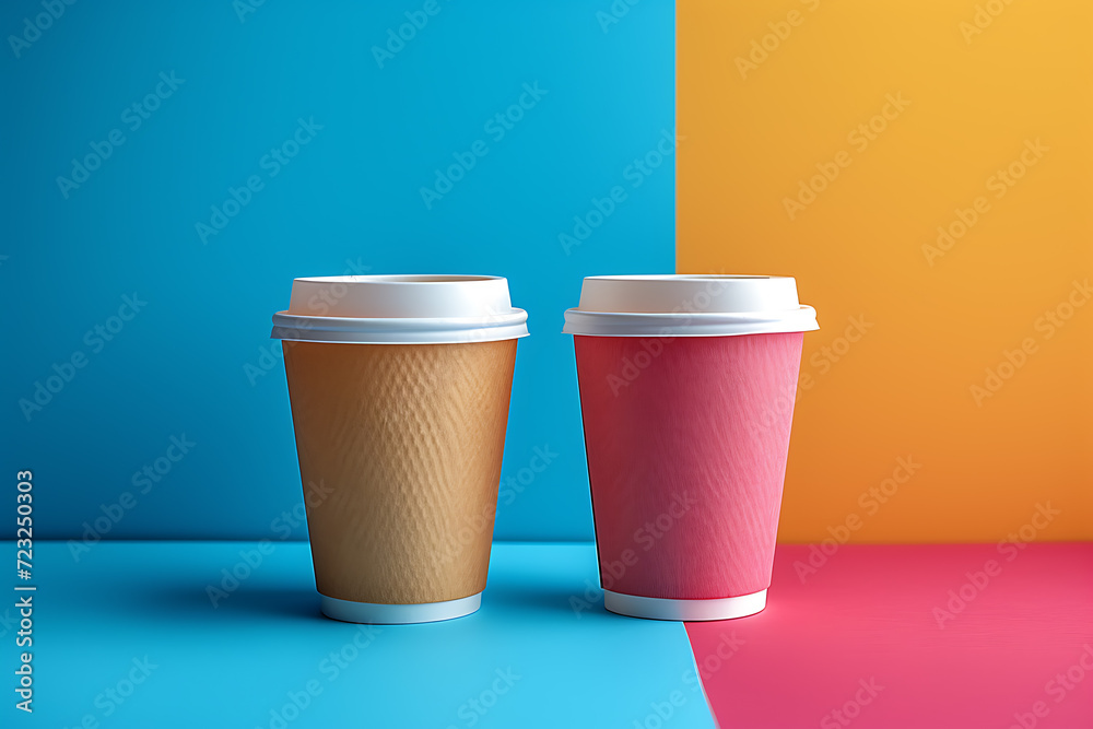 mock up paper cups of coffee , minimalism, Kraft beige paper cup mockup mock up paper cups of coffee , minimalism, Kraft beige paper cup mockup