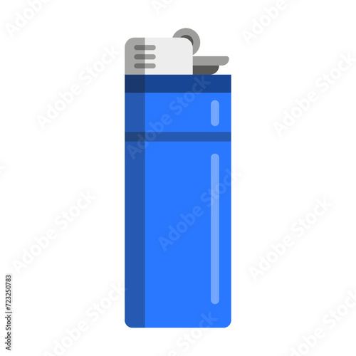 Lighter line icon. Fire, gas, matches, flint, flame, gasoline, cigarette, light, ignite, spark. Vector icon for business and advertising