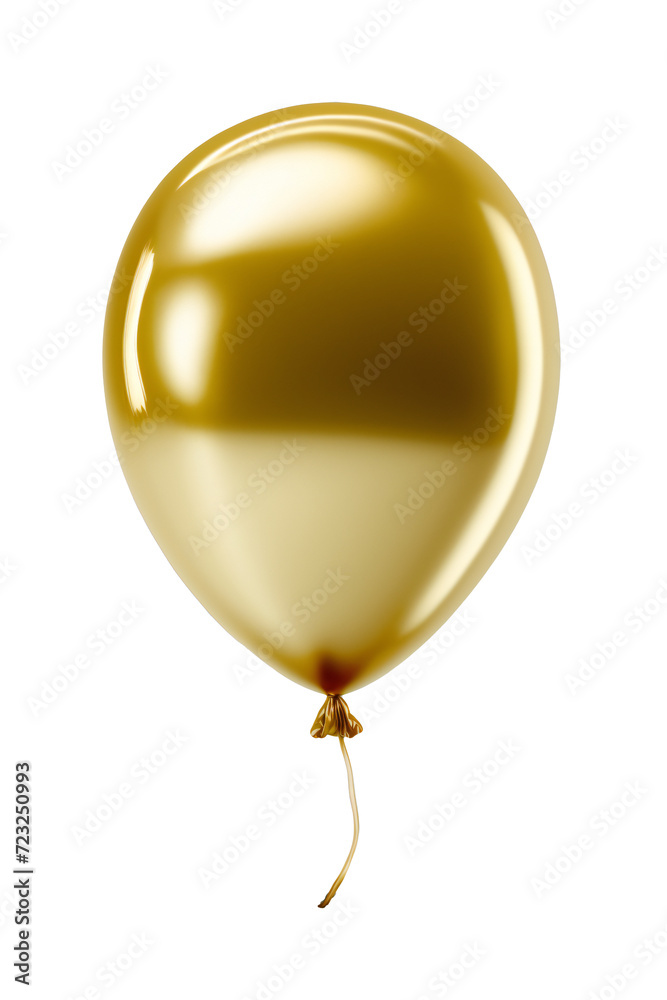 golden balloon isolated