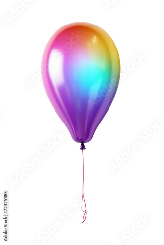 Rainbow balloon isolated on white