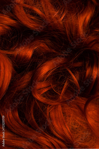 Red hair as a background.