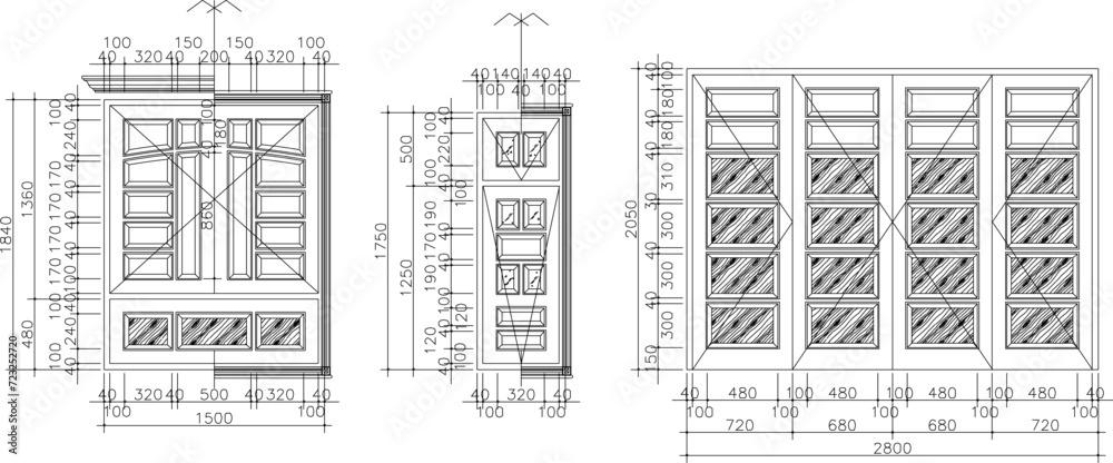 Vector sketch illustration of design, architectural engineering drawing, window frame, simple Mediterranean ethnic villa house Vector sketch illustration of design, architectural engineering drawing, window frame, simple Mediterranean ethnic villa house