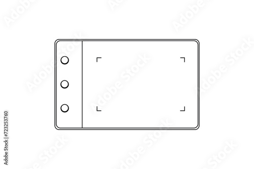 Digital graphics tablet with Drawing pen vector illustration
