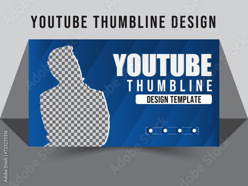 professional business social media web banner and youtube thumbnail template, abstract vector design