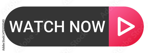 Watch Now Web UI Button Elements Isolated On White Background