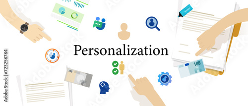 personalization icon people business personal customize communication person concept