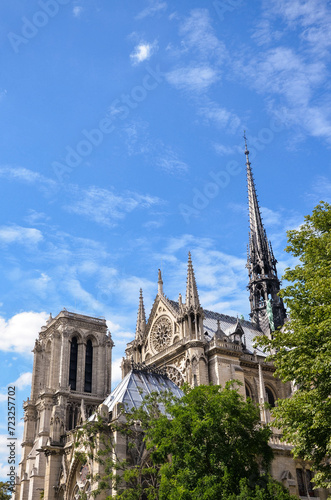 Notre-Dame Cathedral is the main Catholic place of worship in Paris, the mother church of the Archdiocese of Paris. Located in the eastern part of the Île de la Cité, in the heart of the French capita
