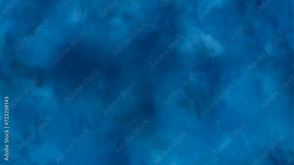Abstract Blue Watercolor Background Painting. Abstract blue watercolor illustration banner, wallpaper