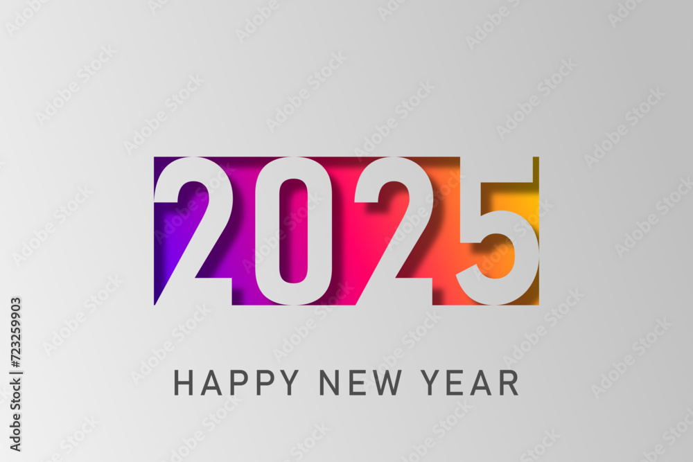 Happy new year - best wishes 2025 with colorful truncated number. Perfect vector for poster, banner, greeting and new year 2025 celebration. Happy new year - best wishes 2025 with colorful truncated number. Perfect vector for poster, banner, greeting and new year 2025 celebration.