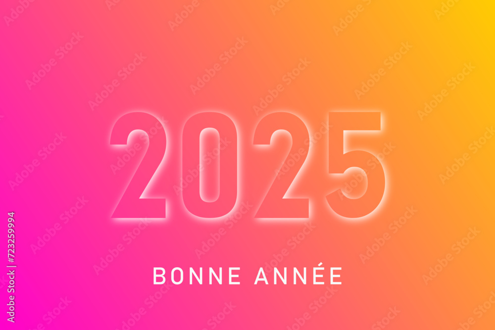 Bonne année meilleurs vœux 2025 vecteur pour affiche, bannière