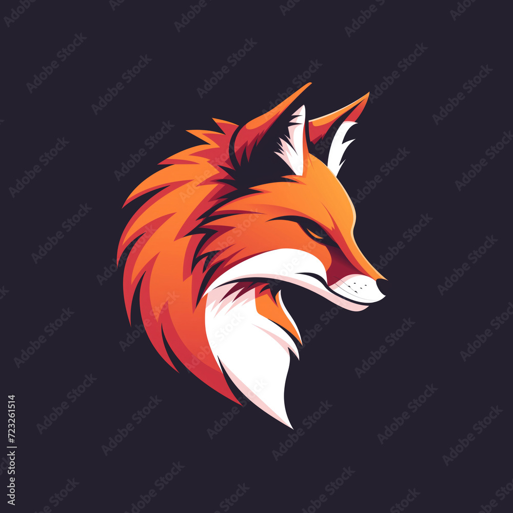 Obraz premium red fox illustration