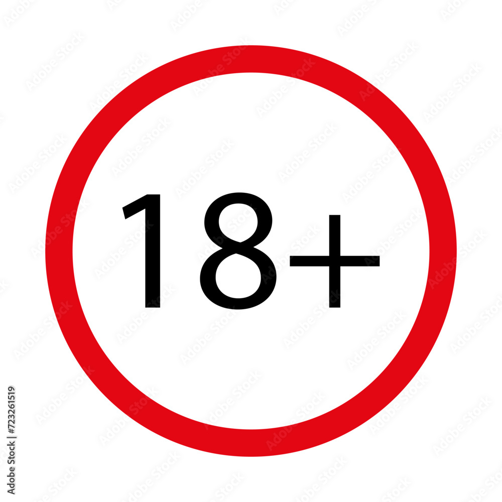 Age restriction 18 line icon. Film, cartoon, rating, permission, ban, censorship, child protection. Vector icon for business and advertising Age restriction 18 line icon. Film, cartoon, rating, permission, ban, censorship, child protection. Vector icon for business and advertising