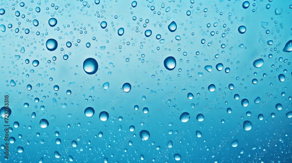 Water drops texture background, blue design