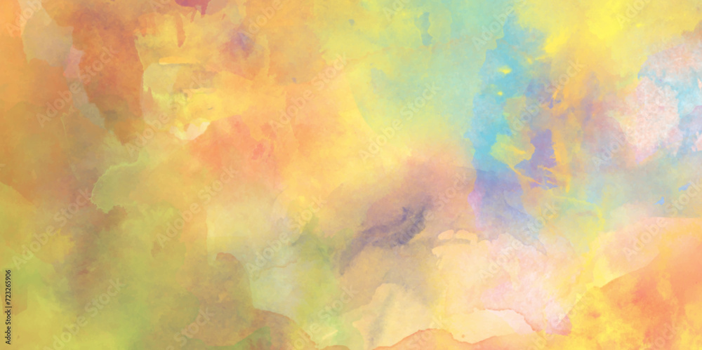 Abstract bright and shinny lovely soft color watercolor background, Colorful and bright watercolor background texture with grunge watercolor splashes, beautiful light colorful watercolor background.