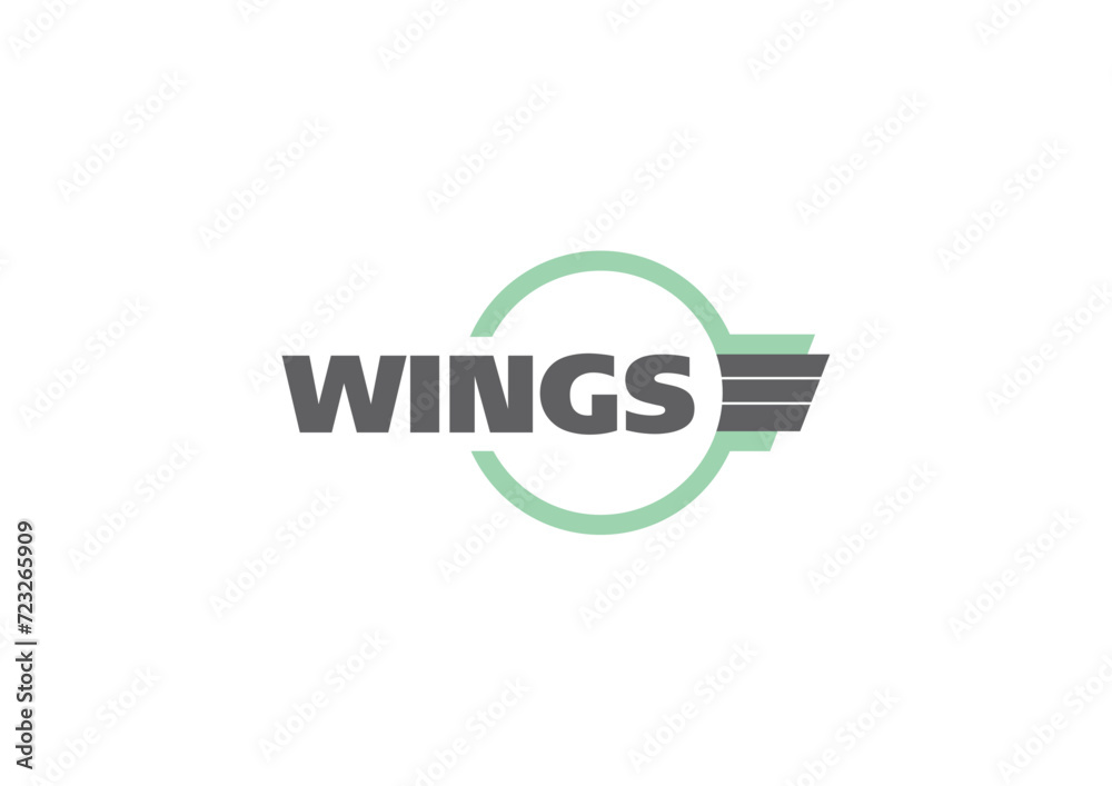 Logo alas wings 3 - obrazy, fototapety, plakaty 