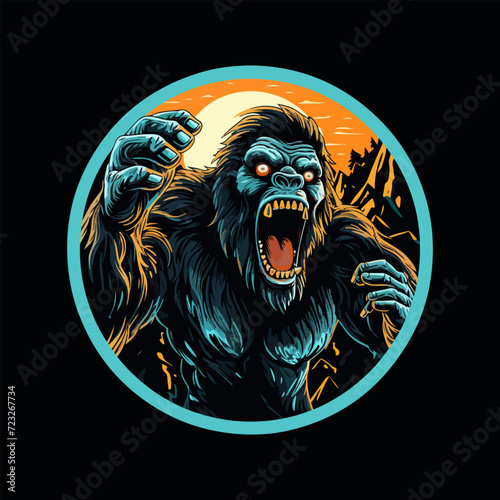 Vintage tshirt a cartoon of a gorilla
