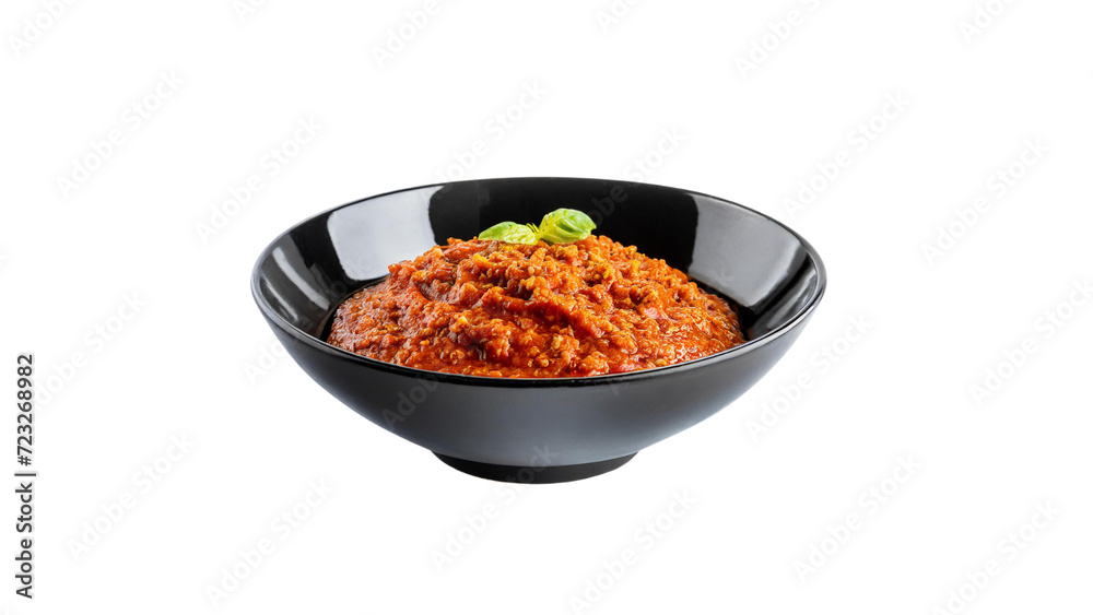 Bowl of spicy bolognese sauce isolated on transparent background Bowl of spicy bolognese sauce isolated on transparent background