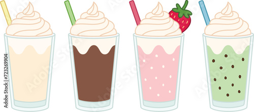 Milkshake Clipart Set