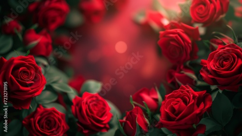 Red roses background, Valentine's Day concept