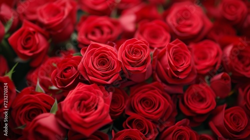 Red roses background, Valentine's Day concept
